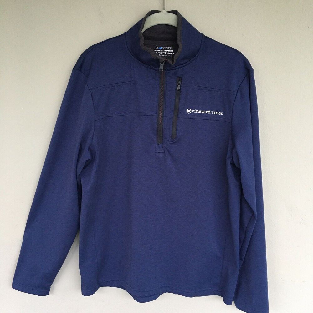 Vineyard Vines Navy Blue Quarter-Zip Pullover